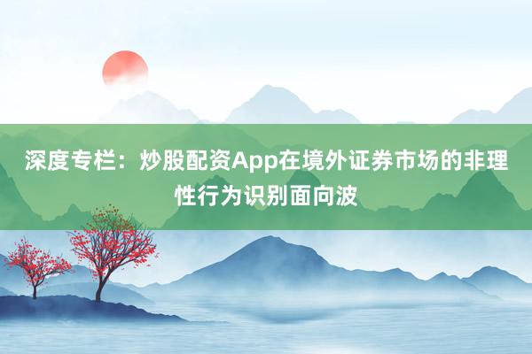 深度专栏:炒股配资App在境外证券市场的非理性行为识别面向波