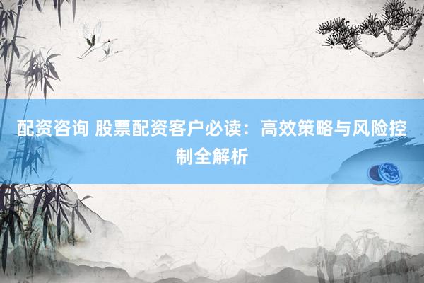 配资咨询 股票配资客户必读：高效策略与风险控制全解析