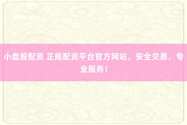 小盘股配资 正规配资平台官方网站，安全交易，专业服务！