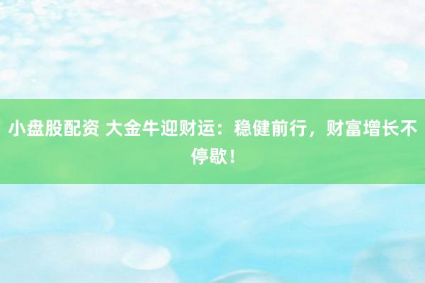 小盘股配资 大金牛迎财运：稳健前行，财富增长不停歇！